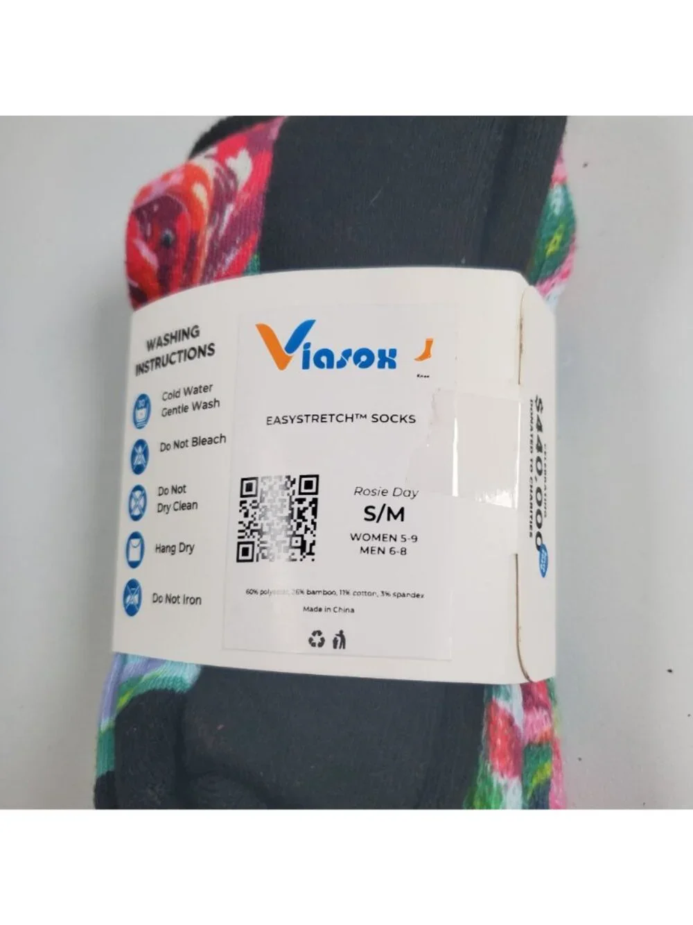 Viasox Easy Stretch Compression Socks Women Size S -  M NWT Rosie Day Bamboo